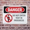 Signmission Do Not Enter Test In Progress Danger Sign, Plastic, 10in W x 7in L, 2PK OS-2PACK-DS-P-710-L-1149 - alternate 3